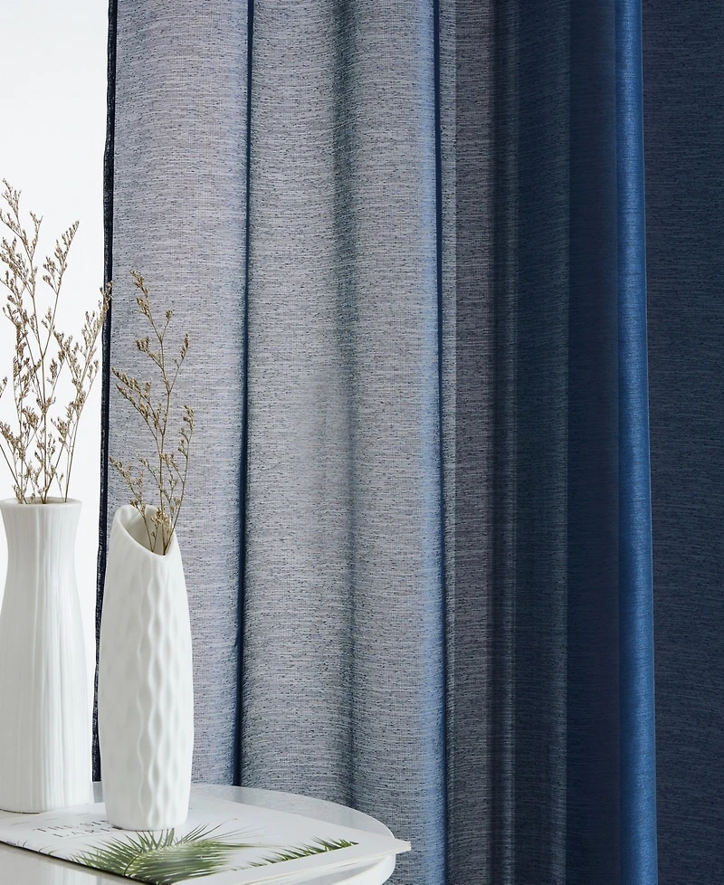 Hlc.me 2 Piece Semi Sheer Voile Window Curtain Drapes Grommet Panels for Bedroom, Living Room & Kids