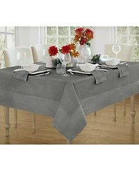 Villeroy & Boch New Wave Metallic Border Linen Tablecloth, 90" Round