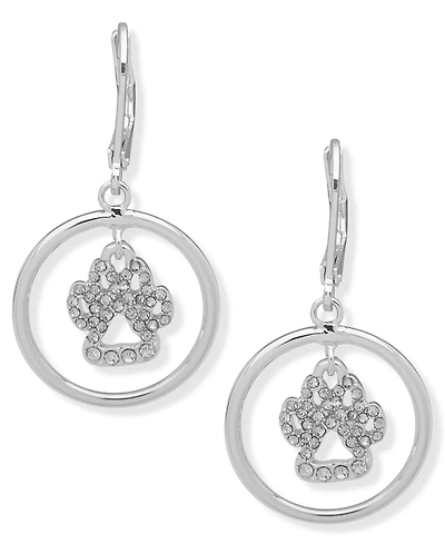 Pet Friends Jewelry Orbital Pave Paw Earring