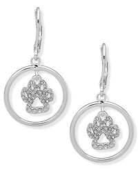 Pet Friends Jewelry Orbital Pave Paw Earring