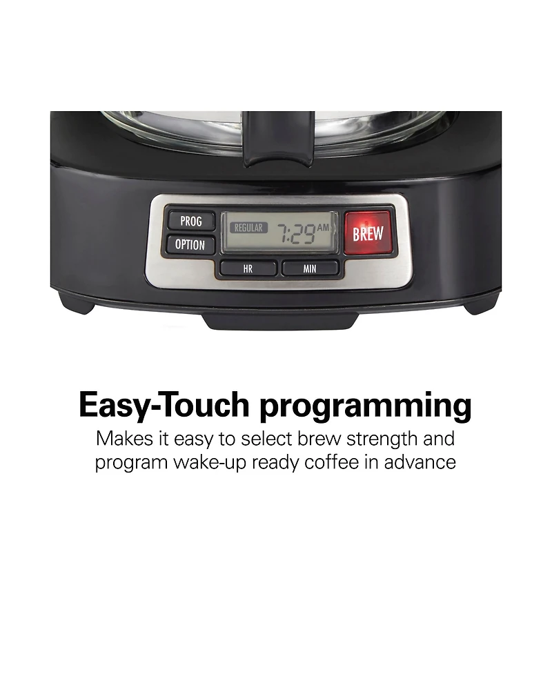 Hamilton Beach 5 Cup Compact Coffee Maker with Programmable Clock