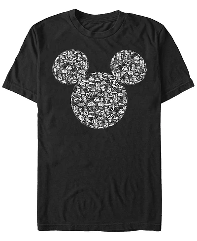 Fifth Sun Men's Mickey Icons Fill Short Sleeve T-Shirt
