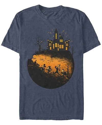 Fifth Sun Men's Mickeys Halloween Short Sleeve T-Shirt