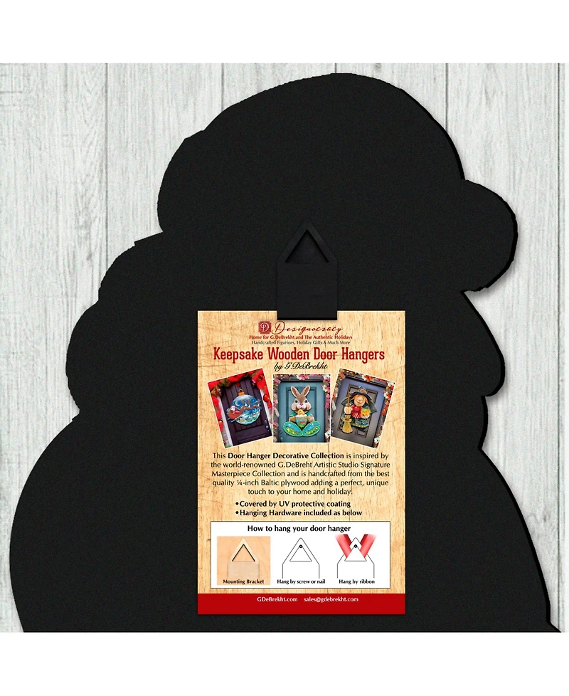 Designocracy by Susan Winget Woodland Playing Santa Wall and Door Decor
