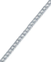 Diamond Tennis Bracelet (1 ct. t.w.) Sterling Silver, 14k Gold-Plated Silver or Rose