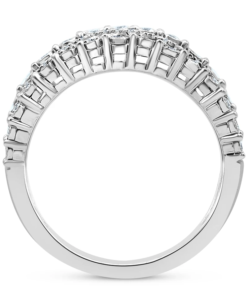 Diamond Multi-Row Crossover Statement Ring (1 ct. t.w.) in Sterling Silver