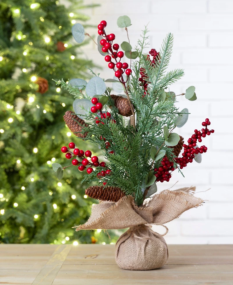 Glitzhome Christmas Floral Table Tree decor