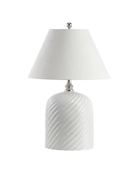 Serge Swirl Ceramic Bohemian Glam Led Table Lamp