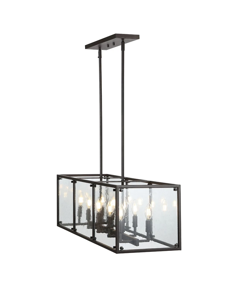 Jonathan Y Paysan Linear 10-Light Adjustable Rustic Farmhouse Led Pendant