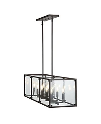 Jonathan Y Paysan Linear 10-Light Adjustable Rustic Farmhouse Led Pendant