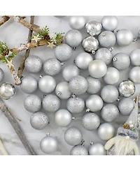 Northlight 60 Count Shatterproof 4-Finish Christmas Ball Ornaments