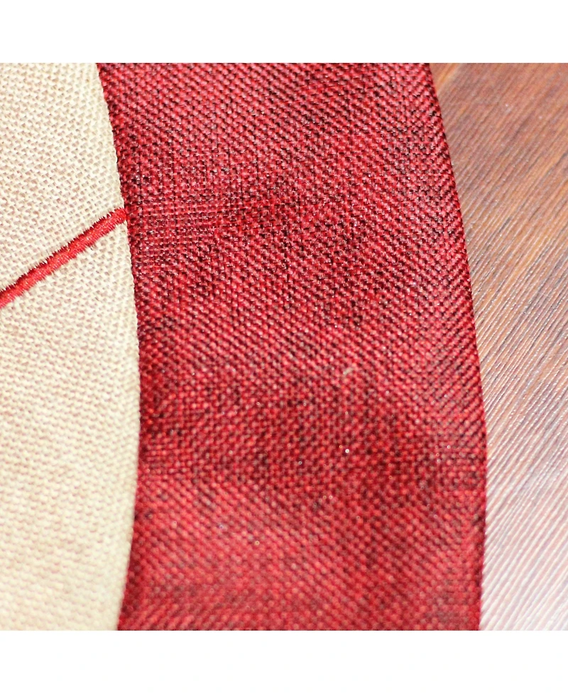 Northlight Burlap Santa Claus in Sleigh Embroidered Christmas Tree Skirt