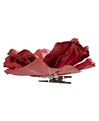Northlight Shiny Coral Poppy Clip Christmas Ornament