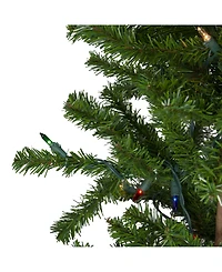 Northlight Pre-Lit Slim Alpine Artificial Christmas Trees