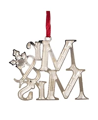 Northlight "Mr and Mrs" Christmas Ornament with Holly Leaves