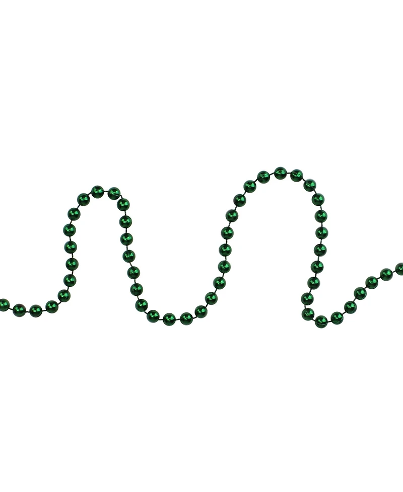 Northlight Emerald Shiny Metallic Faceted Beaded Christmas Garland