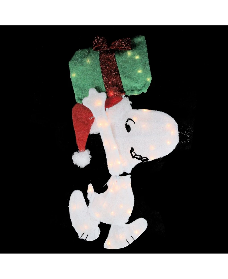 Northlight Pre-Lit Peanuts Snoopy with A Present Christmas Outdoor Decor
