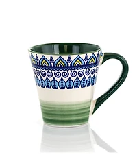 Elama Zen Mozaik Green 16 Pc. Dinnerware Set, Service for 4