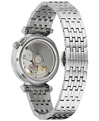 Bulova Women's Automatic Classic Regatta Diamond-Accent Stainless Steel Bracelet Watch 32.2mm