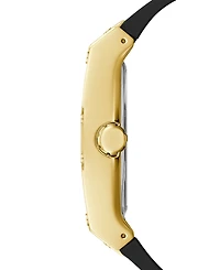 Guess Men's Black Leather & Silicone Flex Strap Watch 43mm