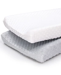The Peanutshell 2 Pack Minky Dot Solid Changing Pad Covers