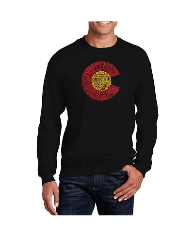 La Pop Art Men's Word Colorado Crewneck Sweatshirt