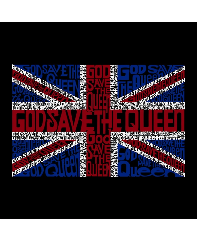 La Pop Art Men's Word God Save The Queen Crewneck Sweatshirt