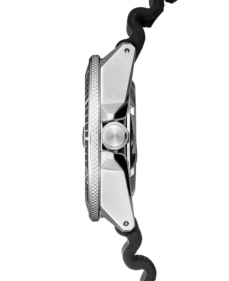 Seiko Men's Automatic Prospex Black Silicone Strap Watch 44mm