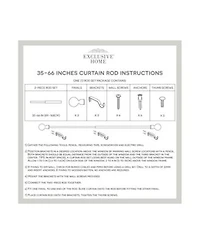 Exclusive Home Rimini 1 Window Curtain Rod Finial Set Adjustable