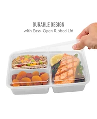 Bentgo Food Prep 3-Compartment Storage Containers, Pack of 10