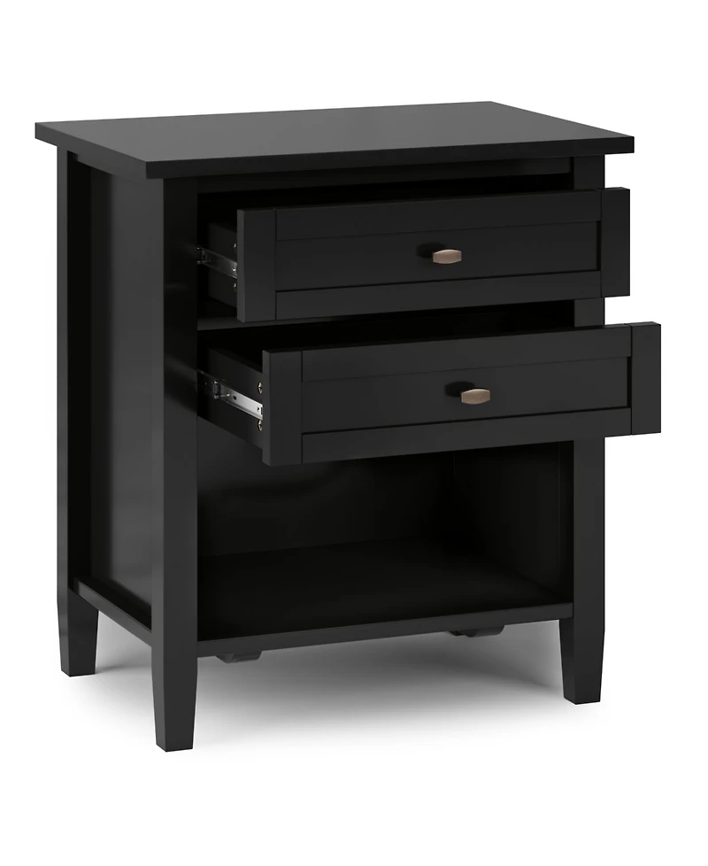 Simpli Home Warm Shaker Solid Wood Bedside Table