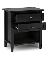 Simpli Home Warm Shaker Solid Wood Bedside Table