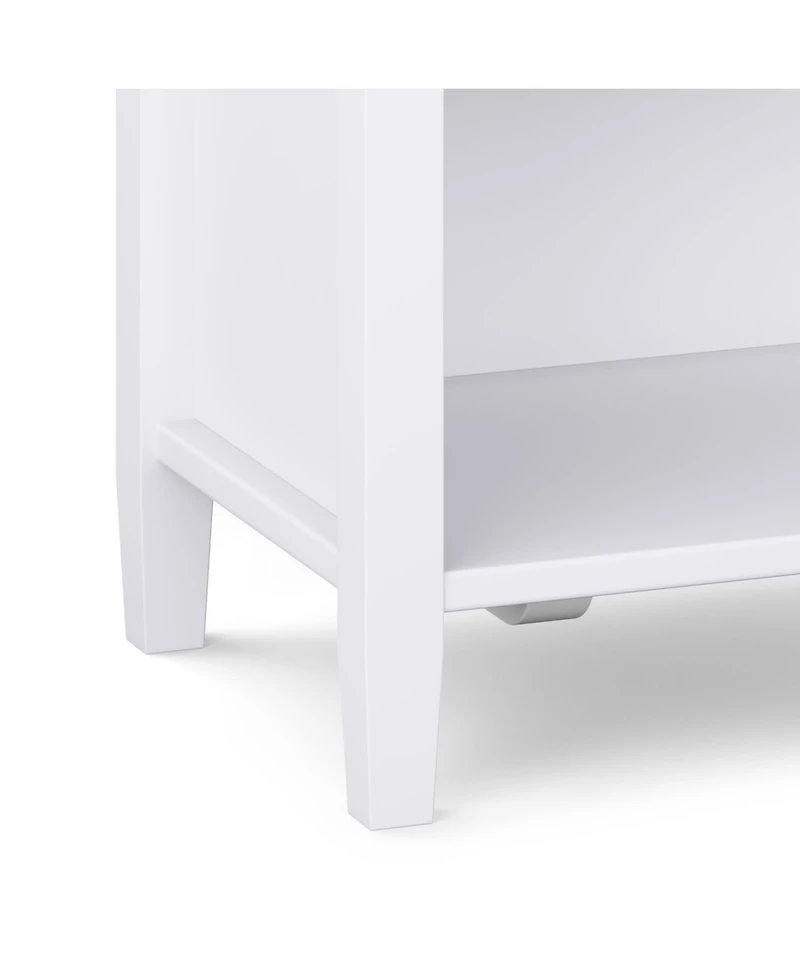 Simpli Home Warm Shaker Solid Wood Bedside Table