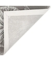 Liora Manne' Frontporch Compass Black and Gray 3'6" x 5'6" Outdoor Area Rug