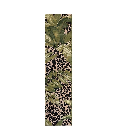 Liora Manne' Marina Safari Green 1'11" x 7'6" Runner Rug