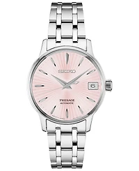 Seiko Women's Automatic Presage Stainless Steel Bracelet Watch 33.8MM
