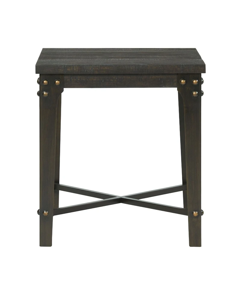 Picket House Furnishings Cera Square End Table with Usb