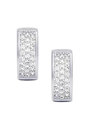 Macy's Cubic Zirconia Pave Huggie Hoop Earrings