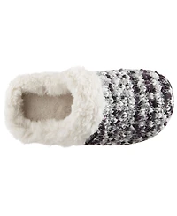 Isotoner Signature Women's Sweater Chunky Knit Amanda Hoodback Slippers