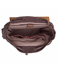 Tsd Brand Stone Creek Waxed Canvas Backpack Handbag