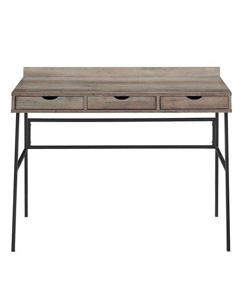 Walker Edison 42" 3 Drawer Angled Front Desk