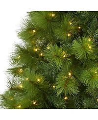 Nearly Natural Scotch Pine Artificial Christmas Tree with 550 Clear Led Lights