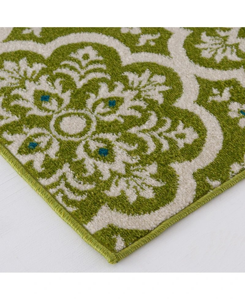 Closeout! Portland Textiles Tropicana Contoy 6'7" x 9'6" Outdoor Area Rug