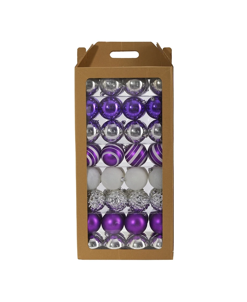 Nearly Natural Holiday Shatterproof, 64 Count Christmas Tree Ornament Set