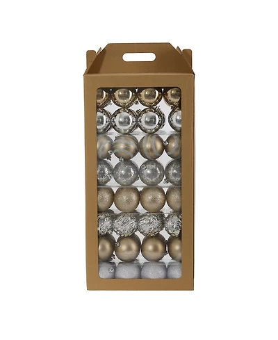 Nearly Natural Holiday Shatterproof, 64 Count Christmas Tree Ornament Set