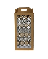 Nearly Natural Holiday Shatterproof, 64 Count Christmas Tree Ornament Set