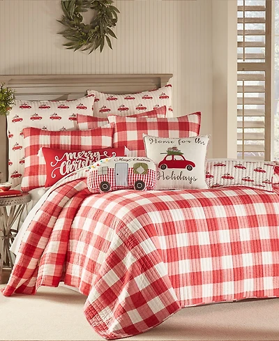 Levtex Christmas Road Trip Gingham 2-Pc. Quilt Set, Twin