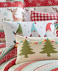Levtex Let It Snow Christmas Gnomes Decorative Pillow, 12" x 24"