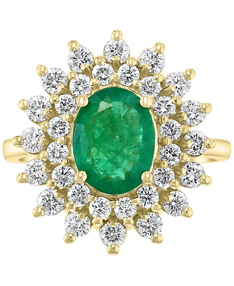 Effy Emerald (1-1/2 ct. t.w.) & Diamond (1 ct. t.w.) Ring in 14k Gold