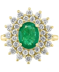 Effy Emerald (1-1/2 ct. t.w.) & Diamond (1 ct. t.w.) Ring in 14k Gold